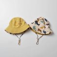 thumbnail image 4 of Sombrero de pescador con sombrilla para niños de doble cara para primavera y verano, sombrero de sol transpirable con protección solar para bebés, 4 of 5