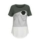 thumbnail image 5 of Jumpingount Camiseta de lactancia de cuello para mujeres embarazadas, camiseta de lactancia de manga corta de algodón para viajes de verano, ropa Prendas para la parte del cuerpo L Jumpingount AP018751-03, 5 of 6