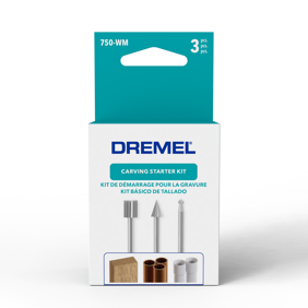 Dremel 750-WM Carving & Engraving Rotary Tool Accessory Starter Kit, 3 Pieces