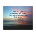 thumbnail image 3 of Scripture Walls He Cares For You 1 Peter 5:7 Bible Verse Canvas Christian Wall Art Ready to Hang, 3 of 20