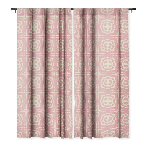 Society6 SunshineCanteen Sayulita Pink Single Panel Room Darkening Window Curtain 50" x 84"