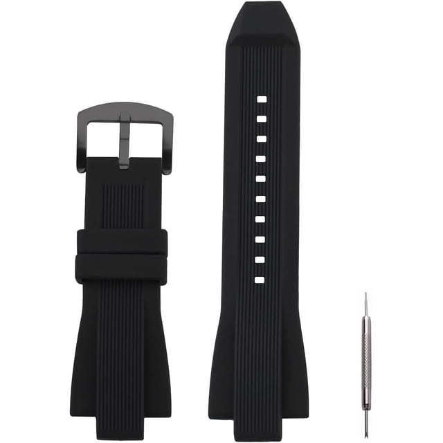 Compatible con MK8184 MK81522 MK9020 Correa de reloj caucho silicona convexa