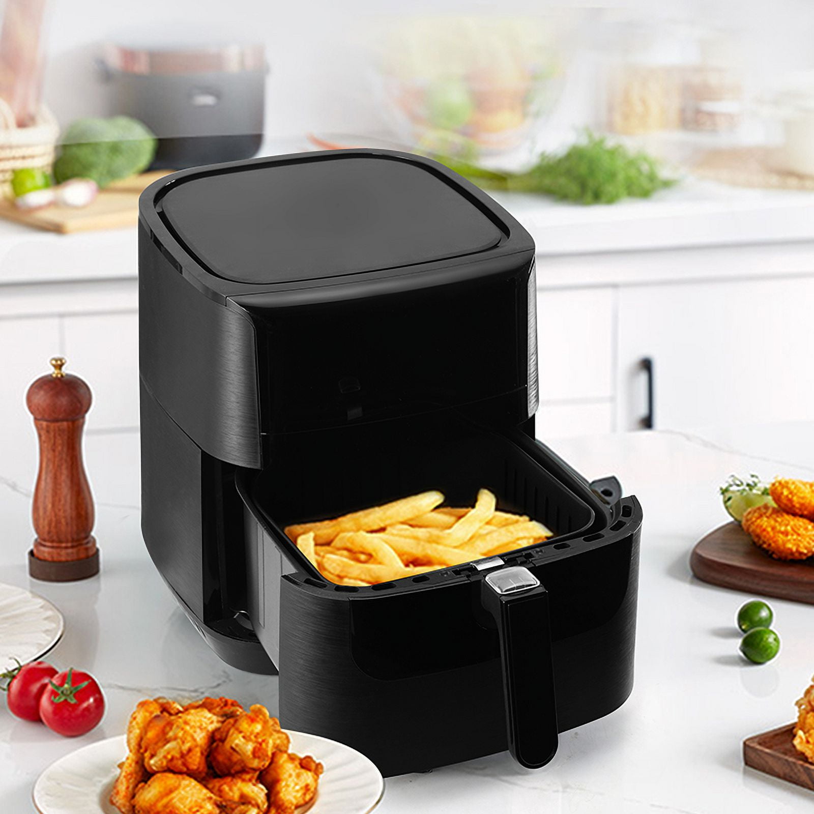 HAUSHOF Air Fryer, 4.2 Quart Compact Small Oven with 9 Cooking Functions, Nonstick Stainless Steel & Dishwasher-Safe, No-Oil Air Fry, Roast, Bake