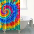 thumbnail image 4 of Colorful Rainbow Tie Dye Spiral Pattern Shower Curtain 72"x84" ,Bathroom Decorative Shower Curtains Set with 12 Hooks,Modern Waterproof Washable Shower Curtain, 4 of 6