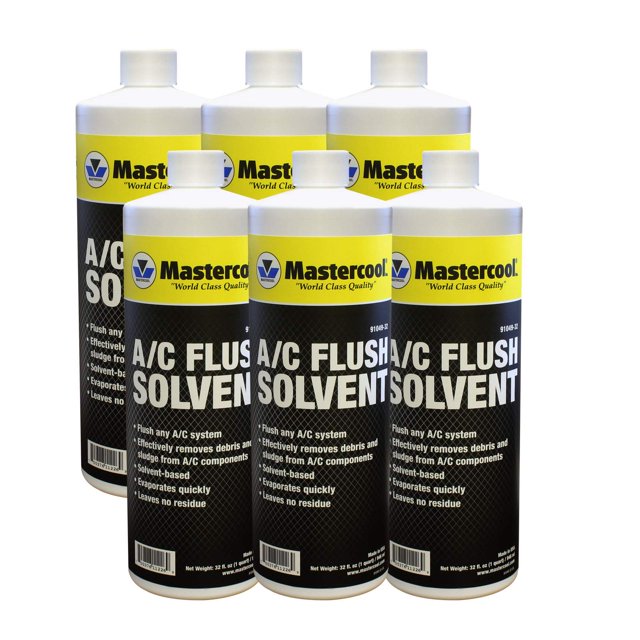 Mastercool 91049-32-6 Solvant Flush Noir/jaune, Lot de 6 (32 oz)