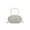 Silver, variant on Kilaqueen Evening Clutch for Women, Oval Sparkling Party Purse with Metal Top Handle and Chain Strap for Weddings, Prom and Formal Events