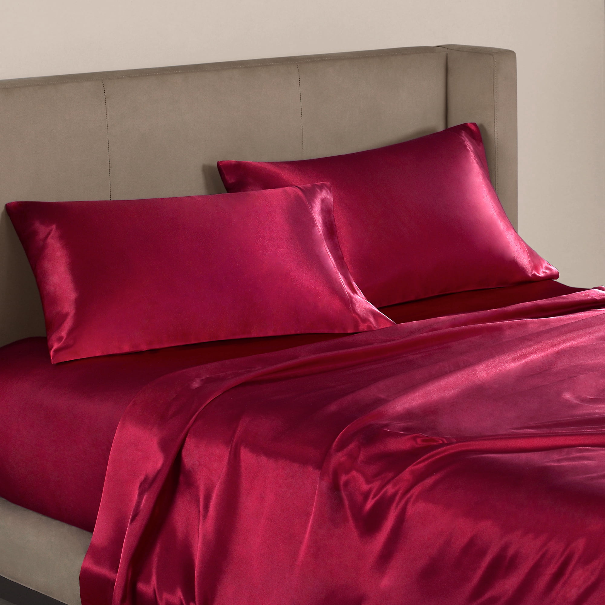 Mainstays Satin Bed Sheet Set 1 Each Walmart Walmart