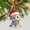 F, variant on Cute Leopard Baby Christmas Tree Charm Car Ornament 2D Flat Acrylic Pendant for Festive Seasonal Decoration