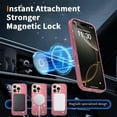 thumbnail image 6 of Designed For iPhone 16 Pro Phone Case,Crystal Glitter Bling Back,Compatible with Mag-Safe,Shockproof Sparkly Cute Women Girl Cover,Ultra Slim Anti-fall Drop Protection,Durable Phone Case,Pink, 6 of 7