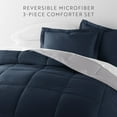 thumbnail image 3 of All Season Reversible Comforter Set Breathable Cool in Navy & Light Gray Cal King/King Size Bedding by Comfort Canopy, 3 of 19