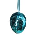 thumbnail image 4 of Set of 25 Blue and Orange Sequined Spring Easter Egg Ornaments 2.25", 4 of 4