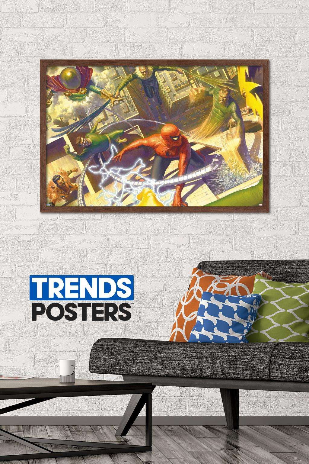 Marvel Comics - Spider-Man - Battle with Sinister Six Wall Poster, 22.375" x 34", Framed