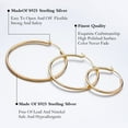 thumbnail image 6 of Turandoss Thick Gold Plated Chunky Small Hollow Tube Hoops Earrings Set for Women Hypoallergenic Lightweight Jewelry Birthday Gift for Women 13/15/20/25/30/40mm, 6 of 8