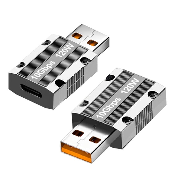 CY USB-C USB 3.1 Type C Female to USB 3.0 A Male 10Gbps Data 120W Power Adapter Alloy Shell for Laptop Tablet Mobile Phone