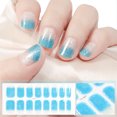 thumbnail image 4 of Pegatinas de parche de uñas de Gel semicurado con purpurina para lámpara UV, tiras de esmalte de Gel curado, envolturas de uñas de cubierta completa, calcomanías de manicura, 16 puntas, 4 of 7
