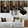 thumbnail image 4 of Designart "Gold and black woman Goddess Aura II In Gold and Black"Woman Goddess Metal Wall Art Gold Modern Living Room Wall Art, 4 of 6