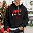 thumbnail image 1 of MHFRRA Sudadera con Capucha para Parejas, Divertida y A Juego, de Manga Larga, Estilo Informal y Deportivo Negro, 1 of 5
