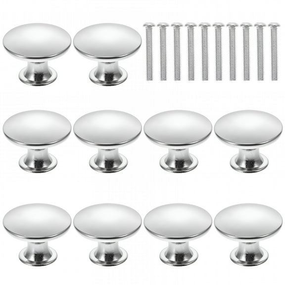 TALENO 10pcs Brushed Nickel Closet Door Knobs Round Aluminum Alloy Handles
