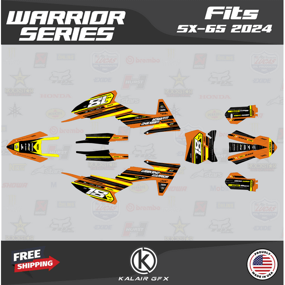 Kalair GFX Graphics Kit for Ktm SX65 65SX (2024) Warrior Series
