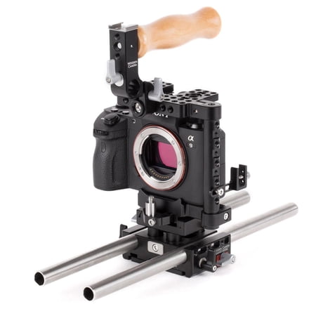 UPC: 0606184854097 | Wooden Camera Sony A7/A9 Unified Accessory Kit (Base)  Includes Unified DSLR Cage (Small)  15mm Baseplate and 2x 15mm Rod