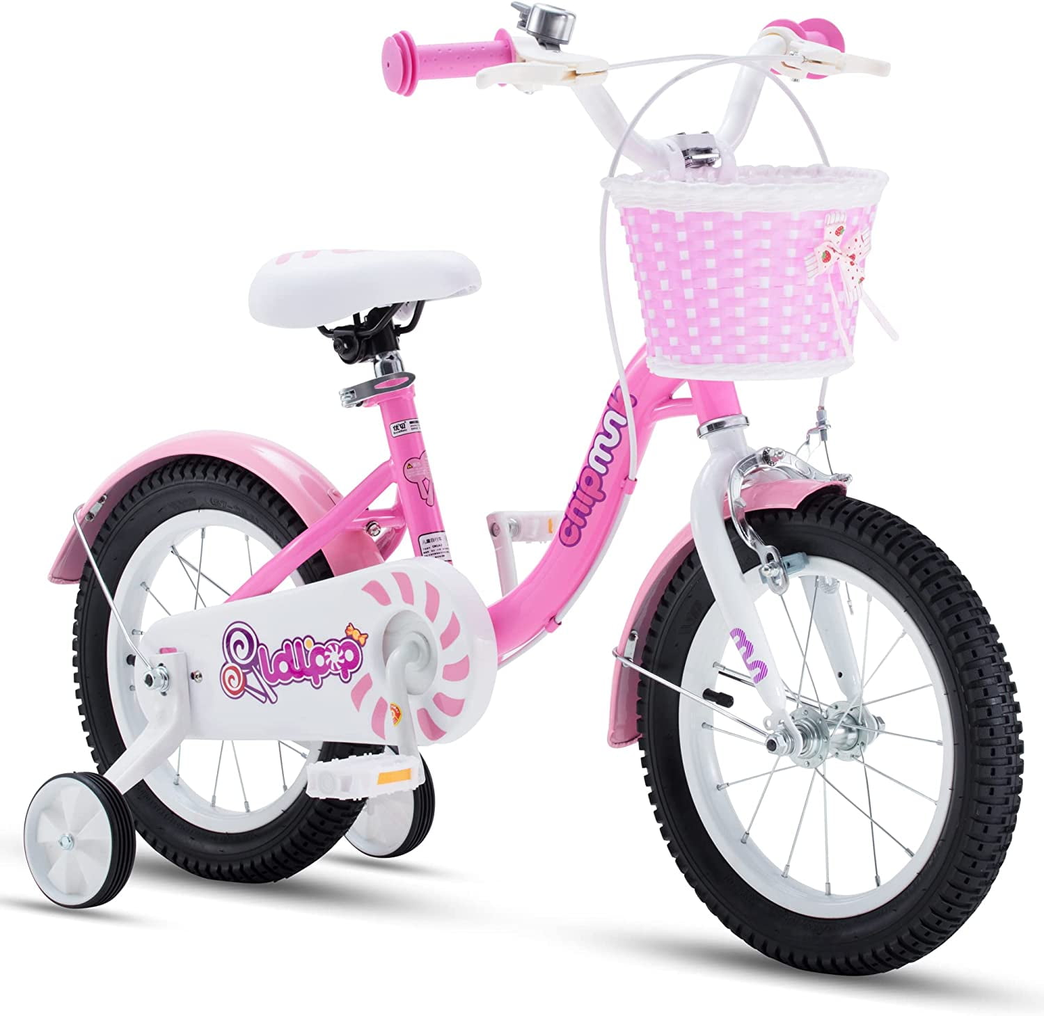 RoyalBaby Chipmunk Girls Kids Bike Bicycle with Basket Training Wheels