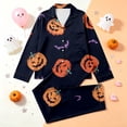 thumbnail image 6 of LIIPEE Girls Halloween Graphic Pajamas Long Sleeve Shirts And Pants Pajama Sets Kids Fall Sleepwear 4-14 Years, 6 of 7