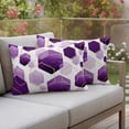 thumbnail image 2 of Outdoor Waterproof Pillow Covers Modern Abstract Purple Color Block Decorative Throw Pillow Protectors,Pillowcase Cushion Cases for Patio Sofa Garden Couch,20x12in,Pack of 2, 2 of 14