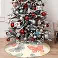 thumbnail image 5 of Lsque Butterfly Print Christmas Tree Skirt, Tree Skirt with Ties or Velcro, Perfect for Holiday Decorations, Halloween, and New Year-36", 5 of 7