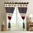 thumbnail image 4 of Aztec 30%-50% Blackout Curtains 2 Panels 38"Wx45"L Woodland Animals Bear Elk Curtains & Drapes,Southwest Tribal Geometry Window Curtains Deer Antler Farmhouse Rustic Home Decor, 4 of 6