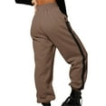 thumbnail image 4 of Audhol Comfy Sweatpants Women, Women's Fashionable Casual Thin High Waist Loose Sports Pants Comfortable High Waist Jogging Trousers with Pocket Casual Sweatpants Thin Sweatpants Women Coffee 3XL, 4 of 6