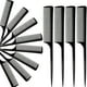thumbnail image 1 of 12 Pack Rat Tail Comb Styling Comb Plastic Anti Static Heat Resistant Tail Comb For All Hair Types Fine Tooth Tail Comb For Men And Women (black), 1 of 5