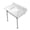 Marble White / Polished Chrome, variant on Kingston Brass KVPB36MSQ1 Monarch 36" Carrara Marble Console Sink with Stainless Steel Legs (8-Inch, 3-Hole), Carrara Marble White/Polished Chrome