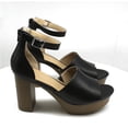 thumbnail image 3 of Sun + Stone Womens Maisiee  Faux Leather Open Toe Heels, 3 of 5