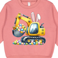 thumbnail image 3 of Inktastic Easter Excavator Bunny Ears Egg Hunt Toddler Sweatshirt, 3 of 4