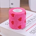 thumbnail image 6 of Rose Red Heart Rolls Bandages Practical Elastic Wound Tapes Cohesive Bandage, Medical Wrap, Elastic Bandage Wrap, Bandage Tape for Pets Animal (M), 6 of 7