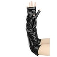 thumbnail image 5 of INSPIRE CHIC Women's Faux Leather Long Sleeve Fingerless Gloves Arm Warmers for Cosplay Fashion One Size Black, 5 of 6
