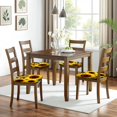 thumbnail image 6 of Sunflowers with Butterfly on Checkered Seat Covers for Dining Room Chairs Set Of 4,Stretch Printed Washable Chair Seat Cover with Elastic Ties and Button,Removable Waterproof Couch Cushion Covers, 6 of 6