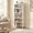 5 Tiers White, variant on 6-Tier Bookcase with Adjustable Shelves,27.56"W x 11.83"D x 76.3"H Floor Standing Open Bookshelf with Wood Legs for Home Office, Living Room, and Bedroom Storage,White