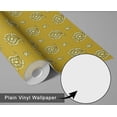 thumbnail image 6 of S4Sassy Peel & Stick Vinyl Wallpaper, Paisley Wall Paper Contact Paper Waterproof - Yellow, 25"x240", Removable Asian Style Covering for Home Decor in Bedrooms & Living Areas, 6 of 9