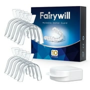 Fairywill Mouth Guard for Grinding Teeth, Night Guards for Teeth Grinding,Moldable Dental Night Guard to Prevent Bruxism , Teeth Whitening Trays, Pro Dental Guard for Moldable,10 Packs