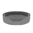 thumbnail image 5 of FurHaven Pet Products Plush & Velvet Oval Pet Bed for Dogs & Cats - Smoke Gray, Extra Large, 5 of 10