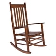 thumbnail image 6 of Pemberly Row Traditional Hardwood Indoor/Outdoor Patio Porch Rocker in Brown, 6 of 10