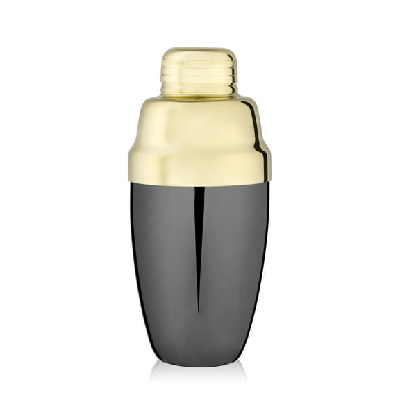 Viski Heavyweight Cocktail Shaker for Home Bar Gifts 16.5oz Black/Gold