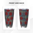 thumbnail image 3 of Lsque Ladybug Pattern 20oz Car Cup with Lid and Straw, Insulated Coffee Cup with Straw Topper, Spill Proof Travel Coffee Mug, Stainless Steel Tumble-Straw Three-piece Set, 3 of 8