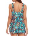 thumbnail image 2 of Swim Dress V Neck Stretchy Tie Front Swimdress Printed for Beach for Women ANGGREK Otros, 2 of 6