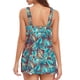 thumbnail image 4 of Bathing Suits Skirt, 2 Piece Tankini Swimdress Tie Front With Boyshorts For Beach For Female ANGGREK Traje de bao para mujer, 4 of 6