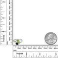 thumbnail image 3 of 10K Yellow Gold and 925 Silver Black Sapphire and Green Peridot and White Lab Grown Diamond Accent Engagement Ring for Women (1.27 Cttw, Gemstone September Birthstone, Round 5MM, Size 5), 3 of 4