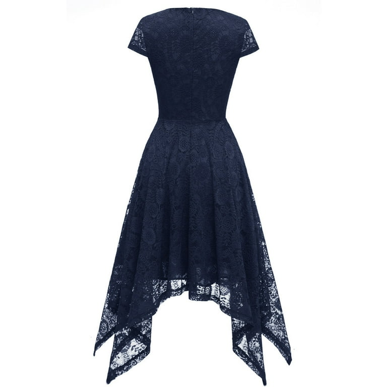 Floral lace handkerchief hot sale dress