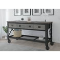 thumbnail image 5 of 72 In x 24 In. 3 Drawer Rolling Industrial Workbench with Wood Top Aged Espresso, 5 of 13