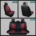 thumbnail image 4 of Fit For Hyundai Tucson Sonata Car Seat Covers, 5 Seats Leatherette Front&Rear Seat Cushion Protector for Hyundai Elantra Sonata loniq Santa Fe Black&Red, 4 of 10
